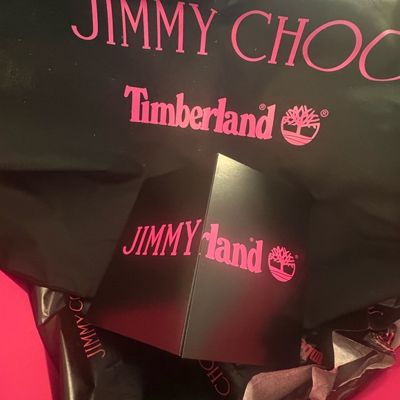 🔥 NWT Timberland x Jimmy Choo EXCLUSIVE collab graffiti boots - w 7.5 - Picture 12 of 15